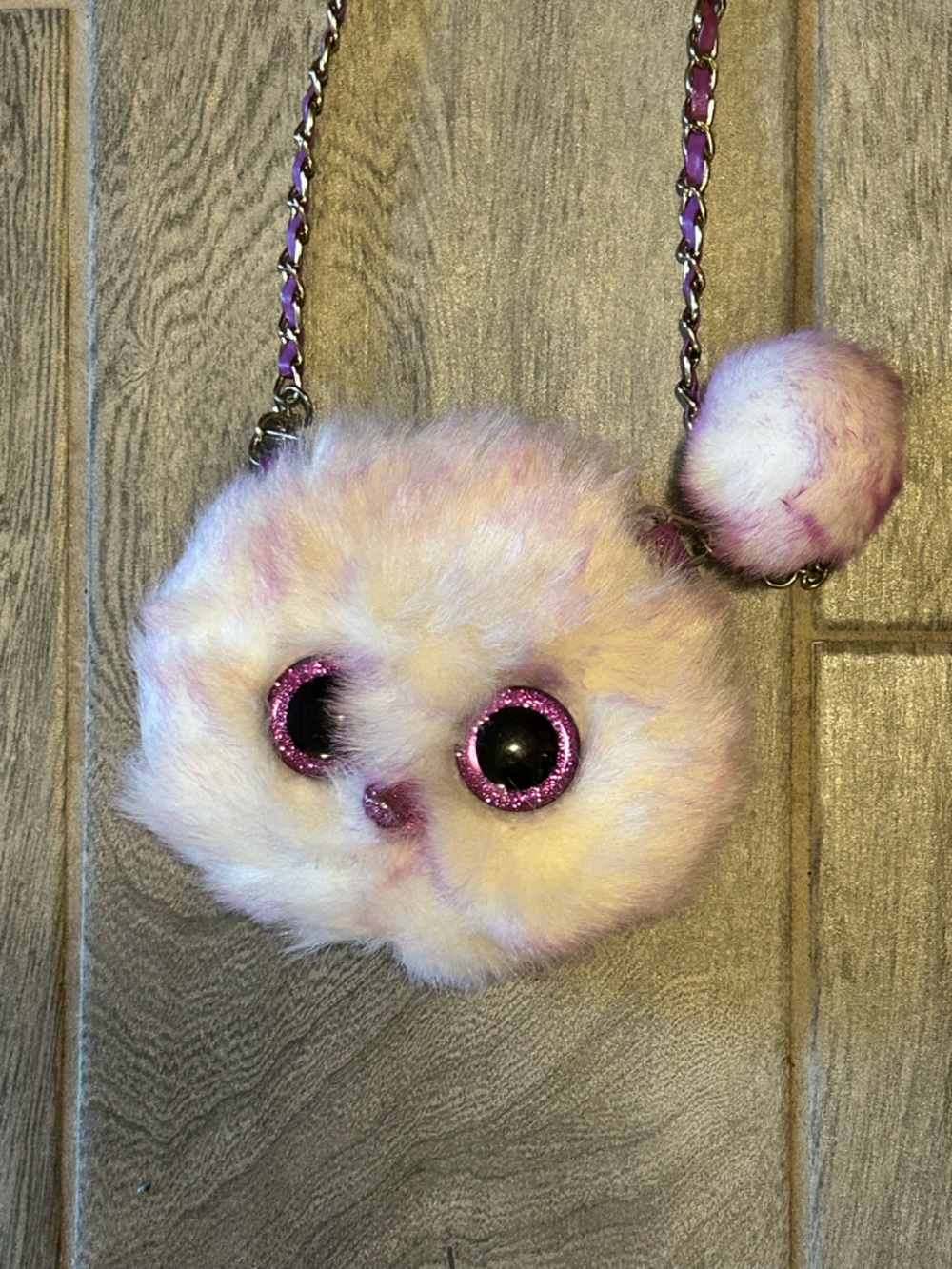 Ty Plush Light purple Fuzzy Kenya the Ostrich Crossbody Bag